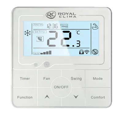 Проводной пульт управления Royal Clima XK-05 для полупромышленного оборудования COMPETENZA
