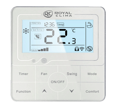 Проводной пульт управления Royal Clima XK-05 для полупромышленного оборудования COMPETENZA